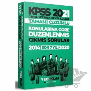 2021 KPSS Genel Yetenek Genel Kültür Çıkmış Sorular Konularına Göre Çözümlü – Kolektif – Yediiklim Yayınları kitap kapağı