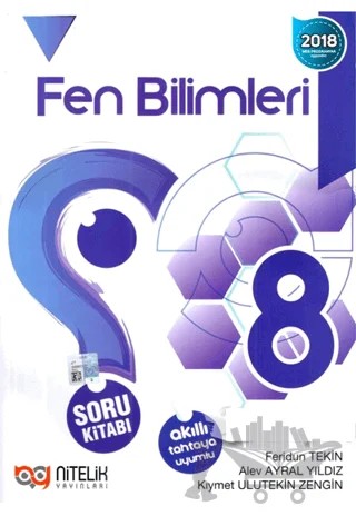 8. Sınıf Fen Bilimleri Soru Kitabı – Feridun Tekin, Alev Ayral Yıldız, Kıymet Ulutekin Zengin – Nitelik Yayınları - Bayilik kitap kapağı