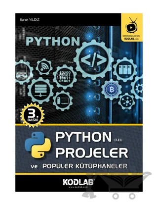 Python Projeler ve Popüler Kütüphaneler – Burak Yıldız – Kodlab Yayın Dağıtım kitap kapağı