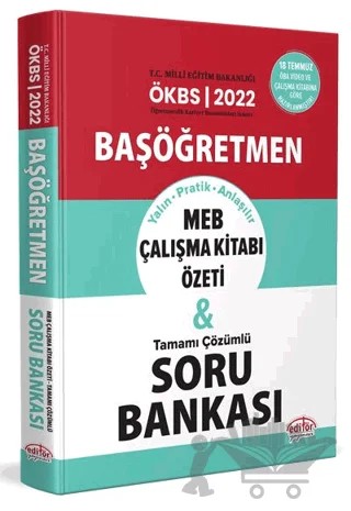2022 ÖKBS Başöğretmen MEB Çalışma Kitabı Özeti ve Tamamı Çözümlü Soru Bankası – Kolektif – Editör Yayınevi kitap kapağı