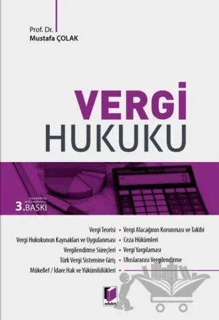Vergi Hukuku – Mustafa Çolak – Adalet Yayınevi kitap kapağı