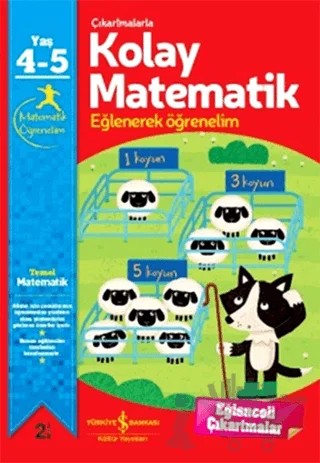Çıkartmalarla Kolay Matematik 4-5 Yaş – Jo Chambers – İş Bankası Kültür Yayınları kitap kapağı