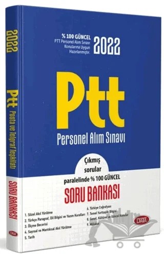 2022 PTT Personel Alım Sınavı Soru Bankası – Kolektif – Data Yayınları kitap kapağı