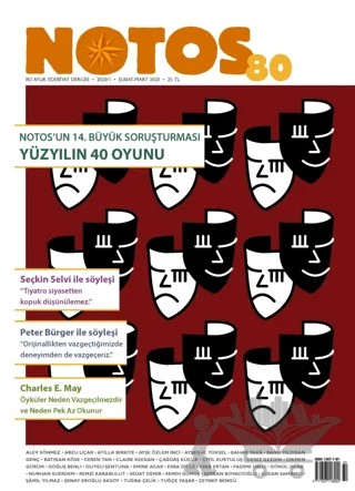 Notos Öykü İki Aylık Edebiyat Dergisi Sayı: 80 Şubat - Mart 2020 – Notos Öykü Dergisi kitap kapağı