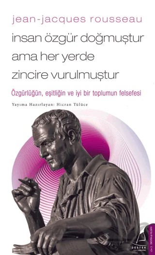 Jean - Jacques Rousseau - İnsan Özgür Doğmuştur Ama Her Yerde Zincire Vurulmuştur – Hicran Tülüce – Destek Yayınları kitap kapağı