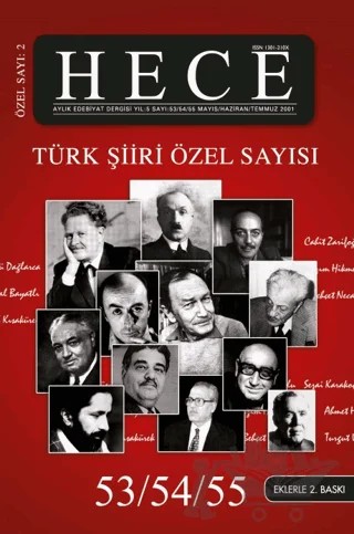 Hece Aylık Edebiyat Dergisi Türk Şiiri Özel Sayısı : 2 - 53/54/55 (Ciltsiz) – Hece Dergisi kitap kapağı