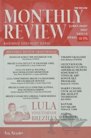 Monthly Review Bağımsız Sosyalist Dergi Sayı: 14 / Şubat - Mart 2007 – Monthly Review Dergisi kitap kapağı