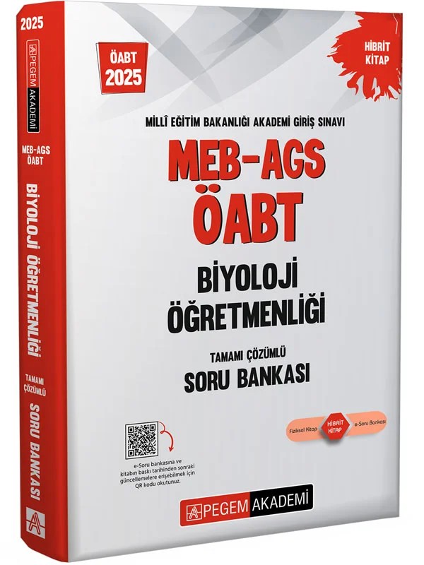 2025 MEB-AGS-ÖABT Biyoloji Öğretmenliği Tamamı Çözümlü Soru Bankası – ÖABT Biyoloji Öğretmenliği Tamamı Çözümlü Soru Bankası – Pegem Akademi Yayıncılık kitap kapağı