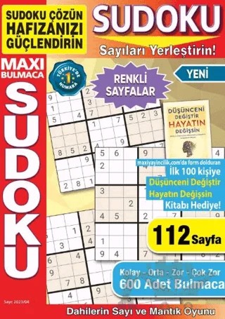 Maxi Sudoku Bulmaca 16 – Bertan Kodamanoğlu – Maxi Yayıncılık kitap kapağı