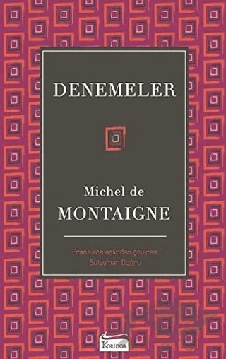 Denemeler – Michel de Montaigne – Koridor Yayıncılık kitap kapağı