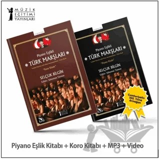 Piyano Eşlikli Türk Marşları – Selçuk Bilgin – Müzik Eğitimi Yayınları kitap kapağı