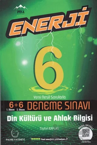 Palme 6. Sınıf Enerji Din Kültürü ve Ahlak Bilgisi 6+6 Deneme Sınavı – Tayfun Kaplan – Palme Yayınları kitap kapağı