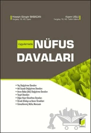 Uygulamada Nüfus Davaları – Hüseyin Güngör Babacan, Kazım Uslu – Adalet Yayınevi kitap kapağı