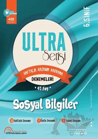 6. Sınıf Ultra Serisi Sosyal Bilgiler Denemeleri 41 Föy – Suat Atasever – Palme Yayınları kitap kapağı