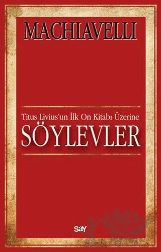 Söylevler – Niccolo Machiavelli – Say Yayınları kitap kapağı
