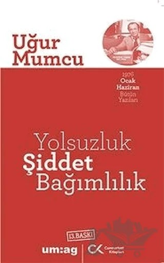 Yolsuzluk Şiddet Bağımlılık – Uğur Mumcu – Cumhuriyet Kitapları / um:ag Yayınları kitap kapağı