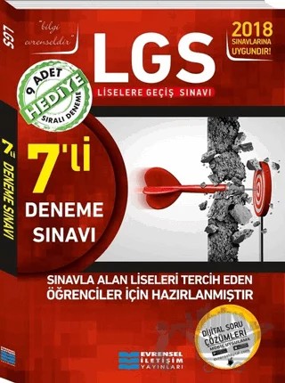 2018 8. Sınıf LGS 7’li Video Çözümlü Deneme Sınavları – Kolektif – Evrensel İletişim Yayınları kitap kapağı