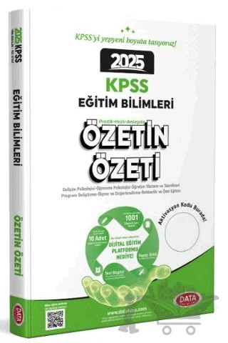 2025 KPSS Eğitim Bilimleri Özetin Özeti – Kolektif – Data Yayınları kitap kapağı