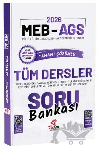 2026 MEB-AGS Tüm Dersler Soru Bankası Çözümlü – Kolektif – Tekrar Akademi Yayınları kitap kapağı