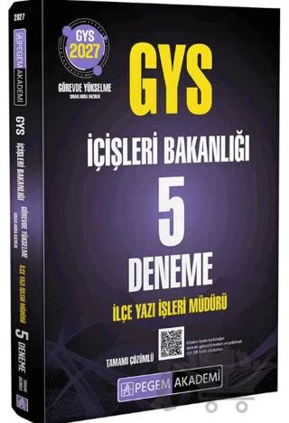 2027 GYS İçişleri Bakanlığı İlçe Yazı İşleri Müdürü 5 Deneme