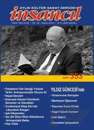İnsancıl Aylık Kültür Sanat Dergisi Sayı: 353 Aralık 2019 – İnsancıl Dergisi Yayınları kitap kapağı