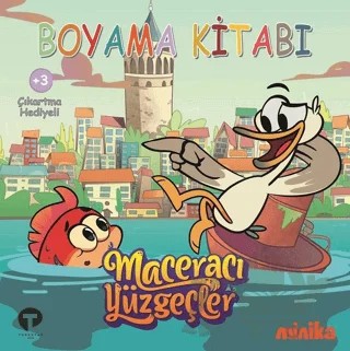 Boyama Kitabı - Maceracı Yüzgeçler 3 – Arzu Demirel Birinci – Turkuvaz Çocuk kitap kapağı