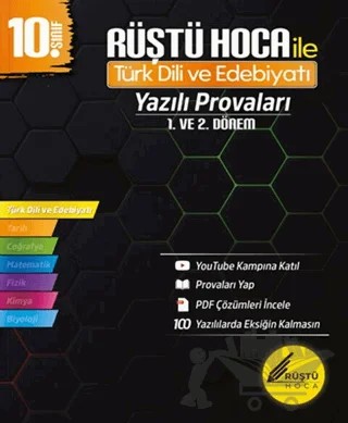 10. Sınıf Türk Dili ve Edebiyatı Yazılı Provaları – Rüştü Bayındır – Rüştü Hoca kitap kapağı