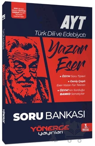 YKS AYT Türk Dili ve Edebiyatı Yazar Eser Soru Bankası – Kolektif – Yönerge Yayınları kitap kapağı