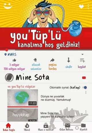 You‘Tüp’lü Kanalıma Hoş Geldiniz! – Mine Sota – Hayykitap kitap kapağı