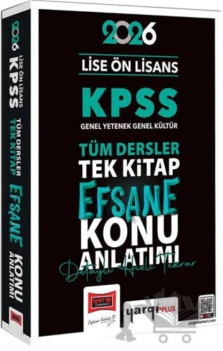 2026 KPSS Lise Ön Lisans GK-GY Tüm Dersler Tek Kitap Efsane Konu Anlatımı – Kolektif – Yargı Yayınevi kitap kapağı