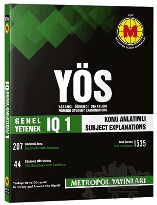 YÖS Genel Yetenek IQ-1 Konu Anlatımlı – Kolektif – Metropol Yayınları kitap kapağı