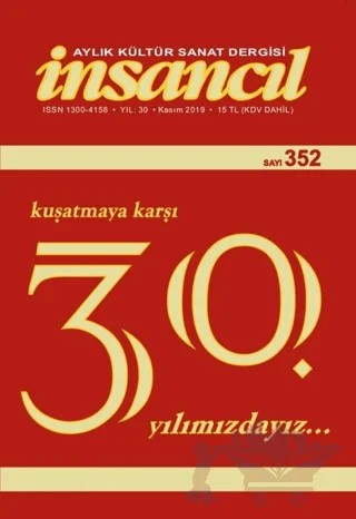 İnsancıl Aylık Kültür Sanat Dergisi Sayı: 352 Kasım 2019 – İnsancıl Dergisi Yayınları kitap kapağı