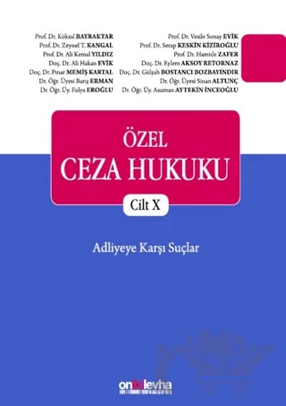 Özel Ceza Hukuku Cilt 10 – Kolektif – On İki Levha Yayınları kitap kapağı