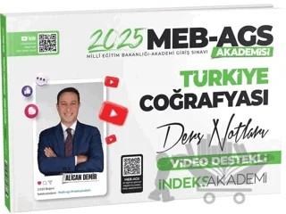 2025 MEB-AGS Akademisi Türkiye Coğrafyası Video Ders Notları – Alican Demir – İndeks Akademi Yayıncılık kitap kapağı