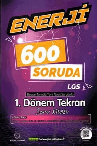 Palme 8. Sınıf Enerji 600 Soruda 1.Dönem Tekrarı Soru Kitabı – Kolektif – Palme Yayınları kitap kapağı