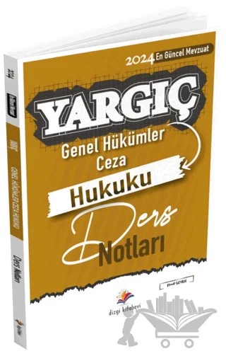 Yargıç Hakimlik ve HMGS Ceza Hukuku Genel Hükümler Ders Notları – Murat Soylu – Dizgi Kitap kitap kapağı