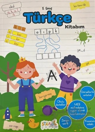1. Sınıf Türkçe Kitabım – Kolektif – Staau Çocuk kitap kapağı