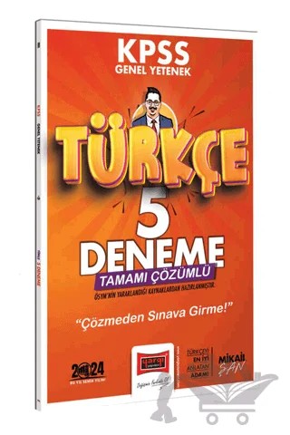 2024 KPSS Genel Yetenek Türkçe Tamamı Çözümlü 5 Deneme – Mikail Şan – Yargı Yayınevi kitap kapağı