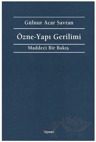 Özne - Yapı Gerilimi – Gülnur Acar Savran – Dipnot Yayınları kitap kapağı