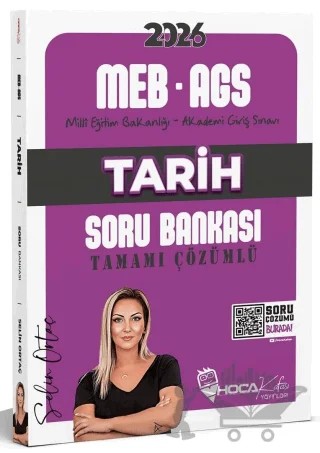 2026 MEB-AGS Tarih Soru Bankası Çözümlü – Selin Ortaç – Hoca Kafası Yayınları kitap kapağı