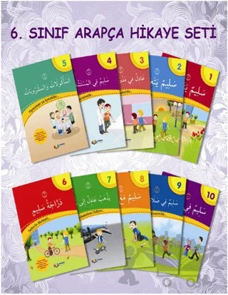 Hikayelerle Arapça Öğreniyorum Serisi İmam Hatip Ortaokulu 6. Sınıf Arapça Hikaye Seti (10 Kitap Takım) – Kolektif – Karma Kitaplar kitap kapağı
