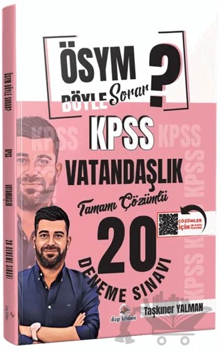 ÖSYM Böyle Sorar 2026 KPSS Vatandaşlık Tamamı PDF Çözümlü 20 Deneme – Taşkıner Yalman – Dizgi Kitap kitap kapağı