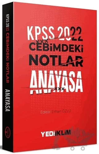 2022 KPSS Cebimdeki Notlar Anayasa Kitapçığı – Kolektif – Yediiklim Yayınları kitap kapağı