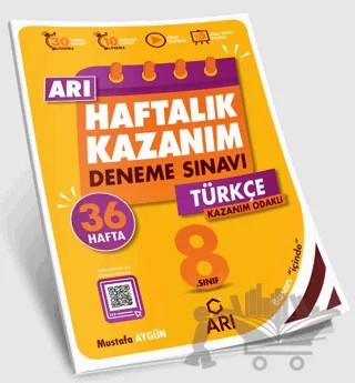 8. Sınıf Türkçe Arı Haftalık Kazanım Deneme – Mustafa Aygün – Arı Yayıncılık kitap kapağı