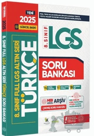 2025 8. Sınıf Full LGS Altın Seri Türkçe MEB Çıkmış Soru Bankası Modüler Seti PDF/Video Çözümlü – Kolektif – Karakutu Yayın kitap kapağı