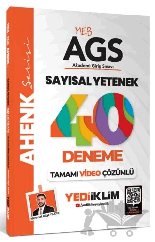 2025 MEB AGS Sayısal Yetenek 40 Deneme – Mehmet Bilge Yıldız – Yediiklim Yayınları kitap kapağı