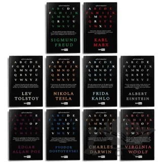 Aforizmalar (10 Kitap Takım) – Albert Einstein, Charles Darwin, Edgar Allan Poe, Frida Kahlo, Fyodor Mihayloviç Dostoyevski, Karl Marx, Lev Nikolayeviç Tolstoy, Nikola Tesla, Sigmund Freud, Virginia Woolf – Siyah Beyaz Yayınları kitap kapağı