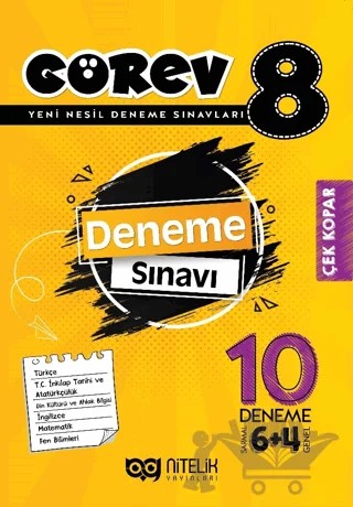 Nitelik 8. Sınıf Görev 8 Deneme – Kolektif – Nitelik Yayınları - Bayilik kitap kapağı
