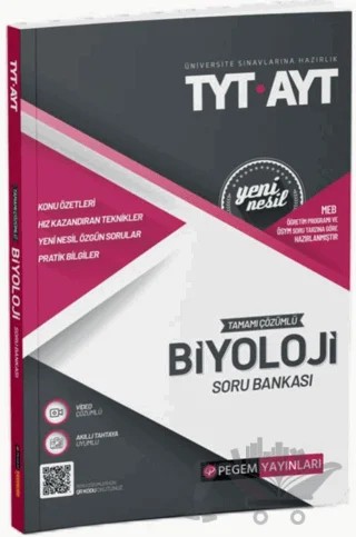 2021 TYT-AYT Tamamı Çözümlü Biyoloji Soru Bankası – Kolektif – Pegem Akademi Yayıncılık kitap kapağı