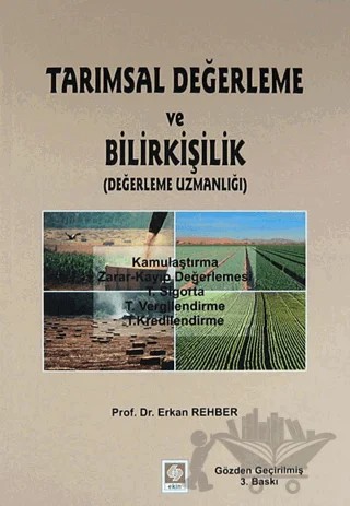 Tarımsal Değerleme ve Bilirkişilik – Kolektif – Ekin Basım Yayın kitap kapağı